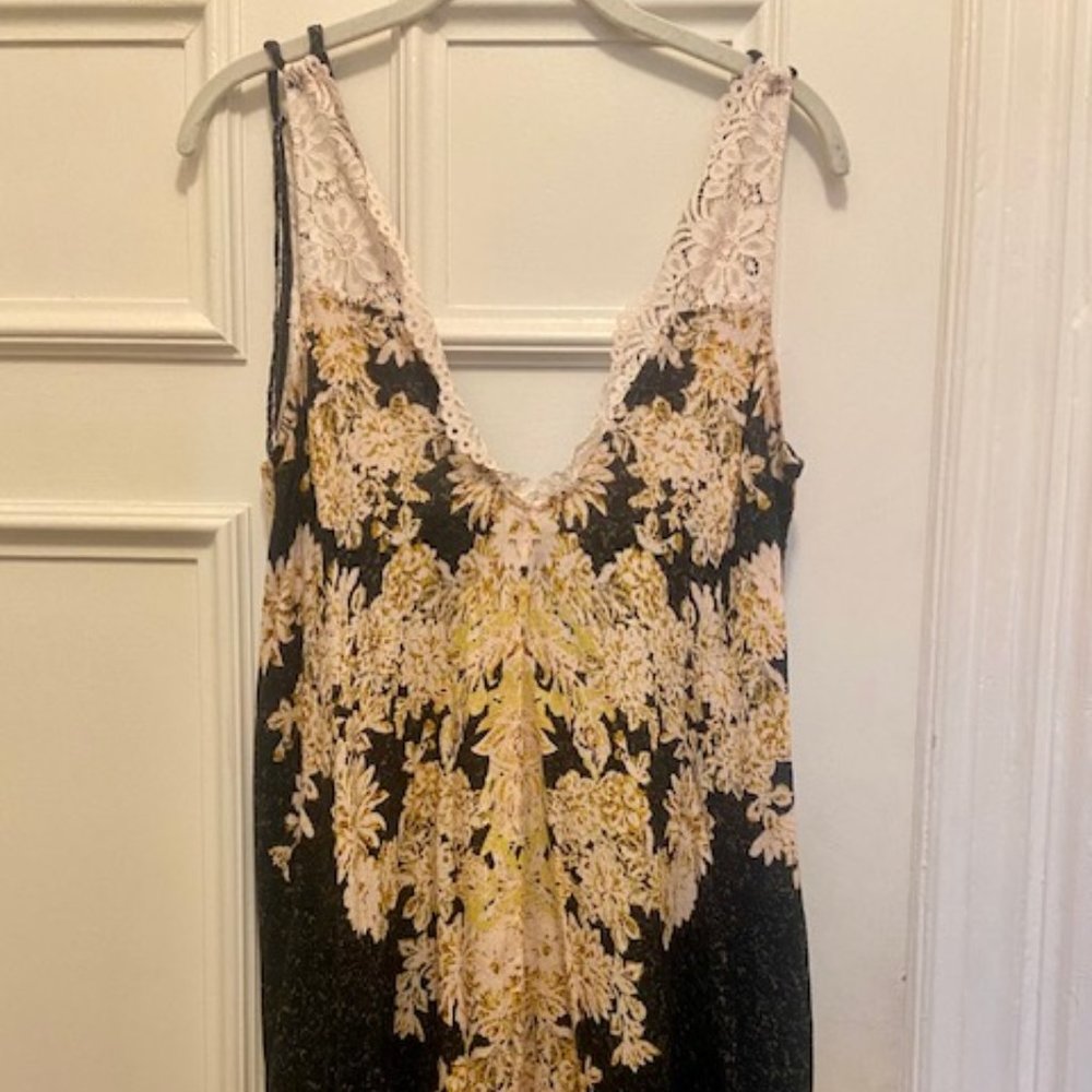 Free People Printed Lace Tunic
